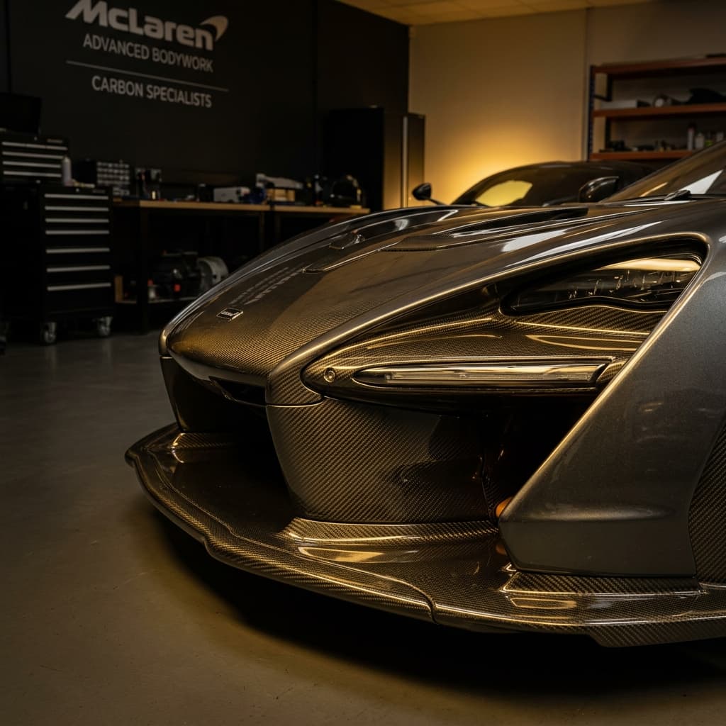 Composite bumper repair at Auto Moj